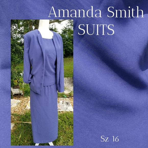 Amanda Smith Dresses & Skirts - Beautiful 3 Piece Cobalt Blue Long Skirt Suit 16